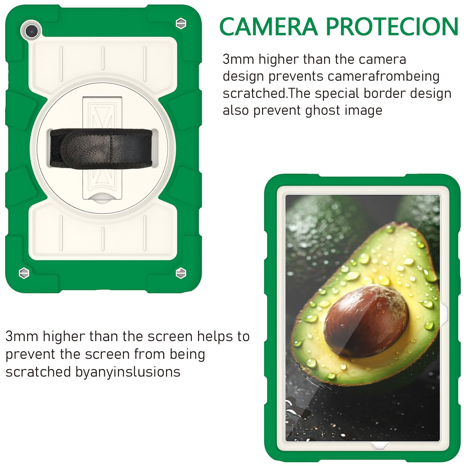 Custodia protettiva per tablet PC ibrida resistente custodia protettiva antiurto compatibile con Samsung Galaxy Tab A9 Plus SM-X210/SM-216/SM-X218 11" 2023 con tracolla/mano rotante a 360° St