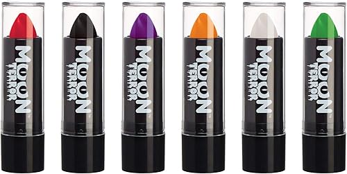 Juego de 6 lápices labiales de Halloween, maquillaje SFX, maquillaje de efectos especiales, 0.17 onzas