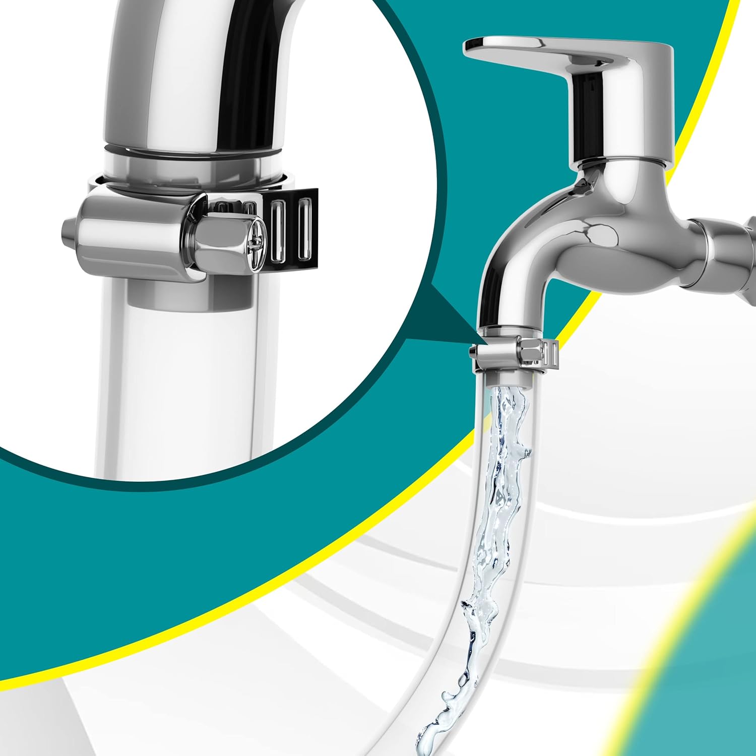 Houseables Clear Tubing, Tubing, Clear Hose, 1/2” ID x 5/8” OD, 50FT, Plastic Tube, Vinyl, Flexible, PVC, Food Grade, Industrial Flex Pipe For Water, Brewing Hose, Beverage Pump, Homebrew, Wine Siphon