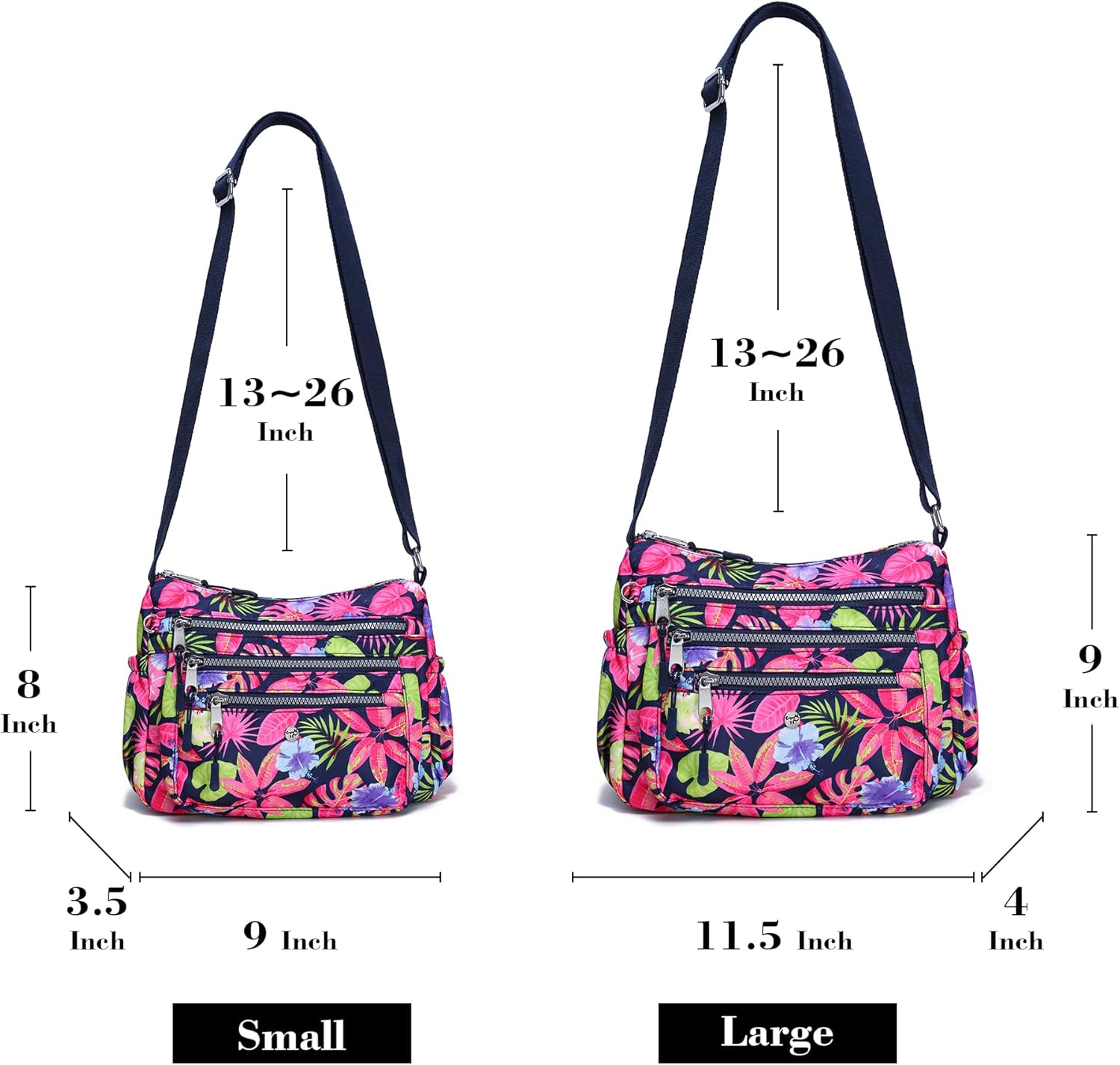 AOCINA Crossbody Bags for Women Multi Pocket Nylon Lightweight Ladies Purses Messenger Shoulder Handbags Satchel Travel Bag - Image 4