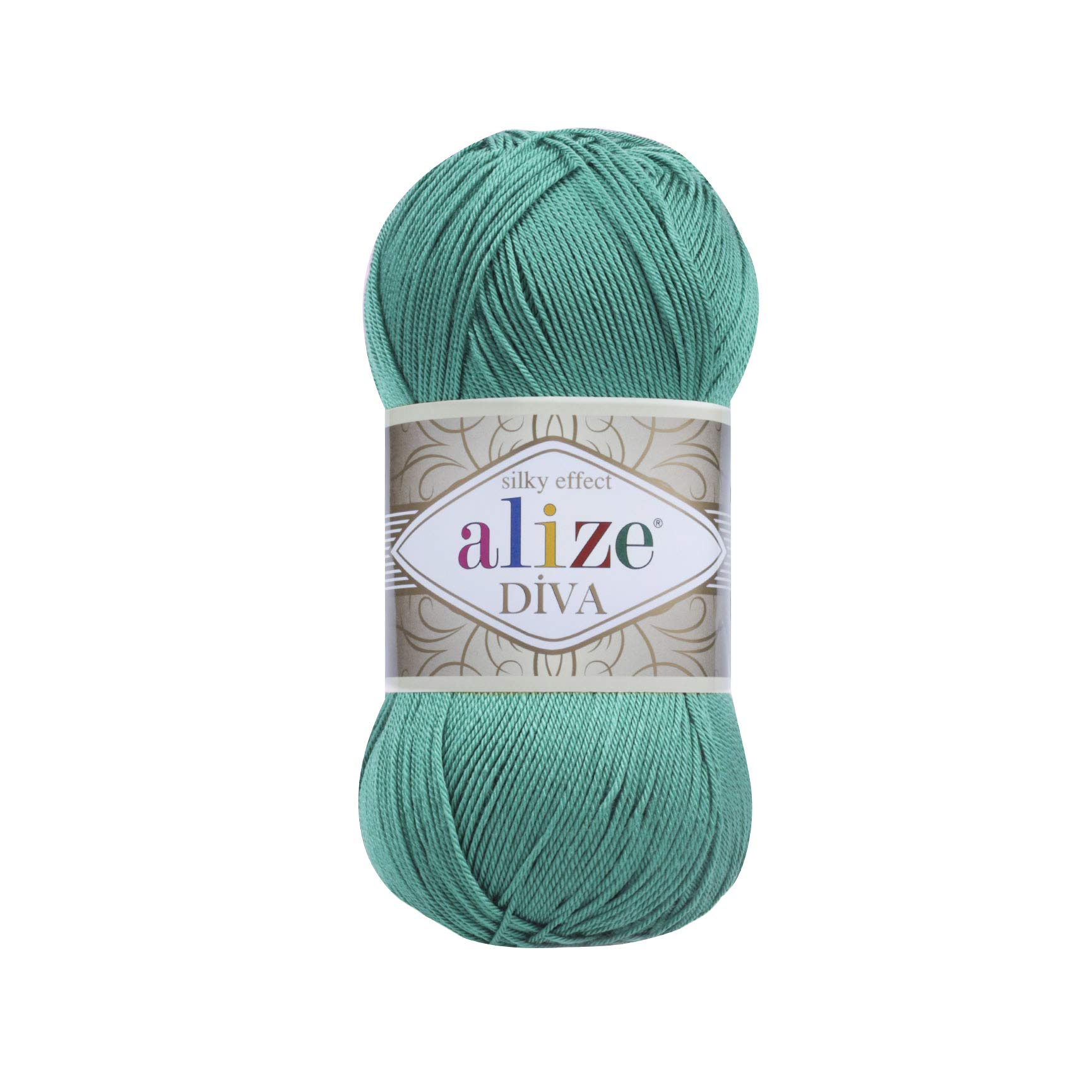 Alize Diva Silky Effect 100% Microfiber Acrylic Yarn Thread Crochet Art Lace Craft Lot of 2 skeins, Each Skein 100g 350m - 619 Coral