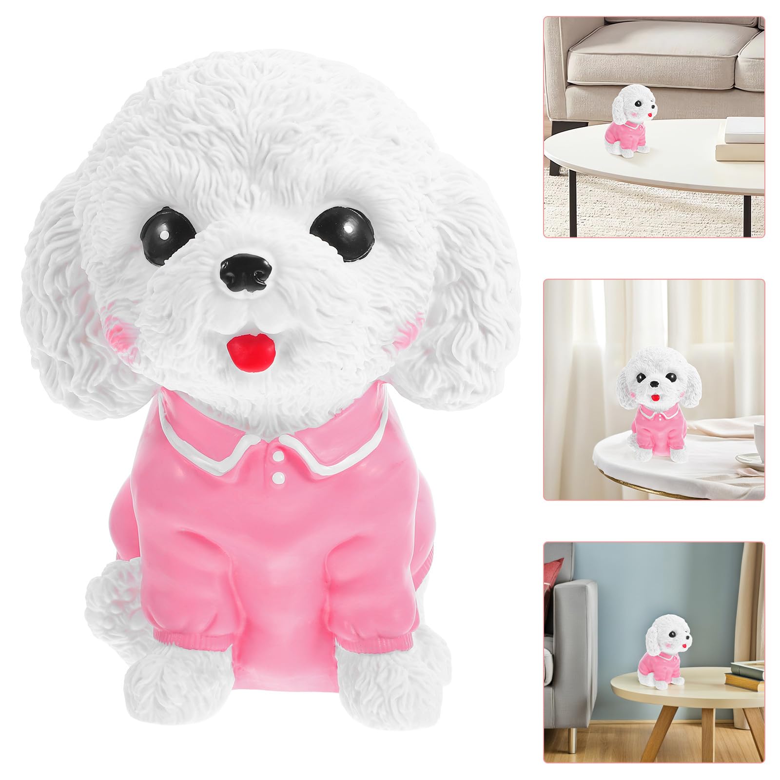 Veemoon Tirelire de Chien Mignon Structure Anti-Chute pour Garçon et Filles en PVC Grosse Capacité Facile à Utiliser, pour Bureau ou Chambre