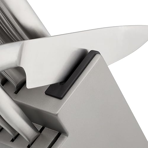 Miniatura 5 de KitchenAid Juego de bloques de cuchillos gourmet con afilador integrado, 15 piezas, acero inoxidable