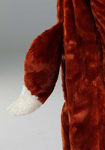 Miniatura 7 de Disfraz de zorro para niños, overol de felpa con capucha, mitones, fundas para pies, cola