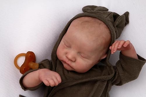 Pinky Reborn Muñecas de bebé de silicona de cuerpo completo para niños de 19 pulgadas, muñecas de bebé recién nacido realistas durmiendo, juguetes