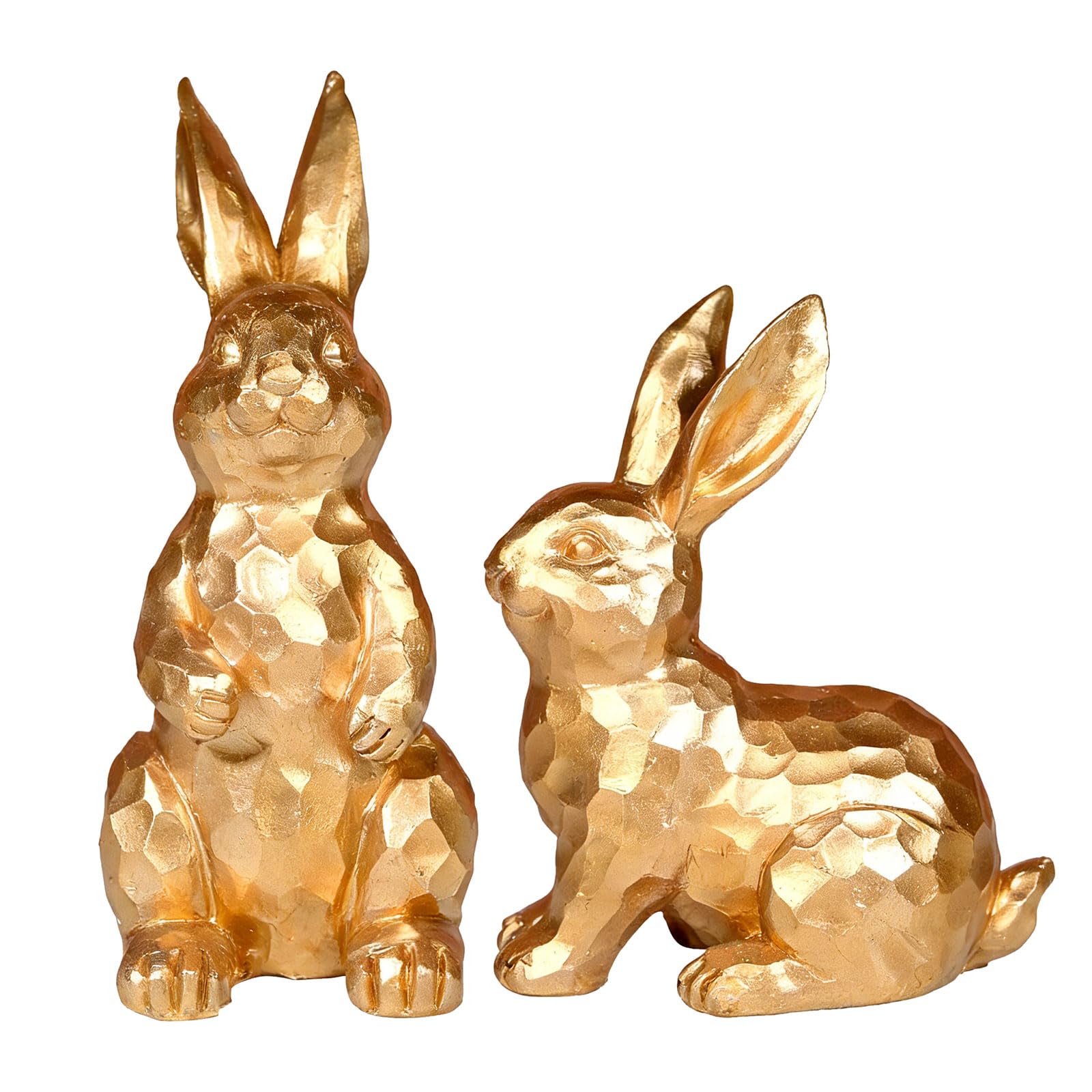 Sculptures d'animaux métalliques pour un décor de foyer de printemps unique