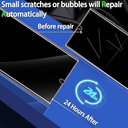 Miniatura 7 de IMBZBK Paquete de 2+3 protectores de pantalla de privacidad para Samsung Galaxy S22 Ultra 5G (no de vidrio), paquete de 2 películas de poliuretano