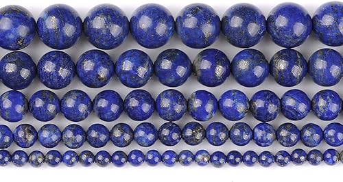 Piedra natural de lapislázuli de 0.36 pulgadas de pulgada para hacer joyas, regalos de bricolaje para mujeres y niñas (0.33 pulgadas, lapislázuli de