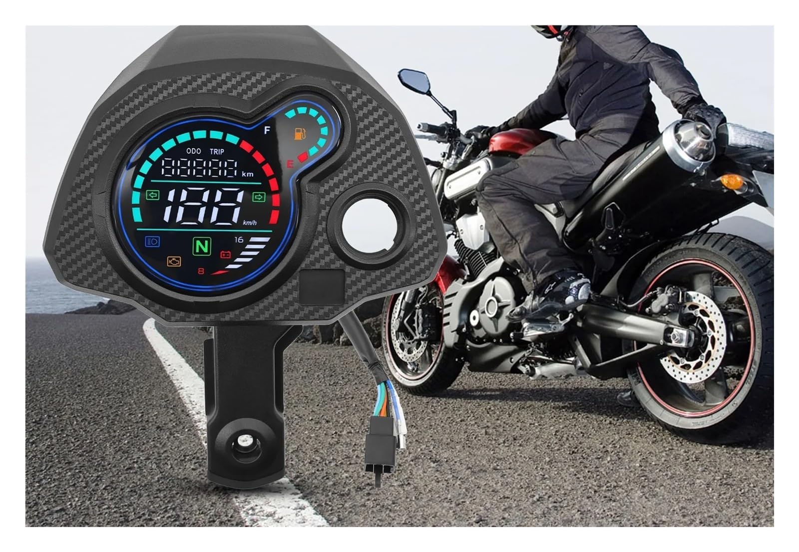 Tachimetro per moto, cruscotto digitale per, con