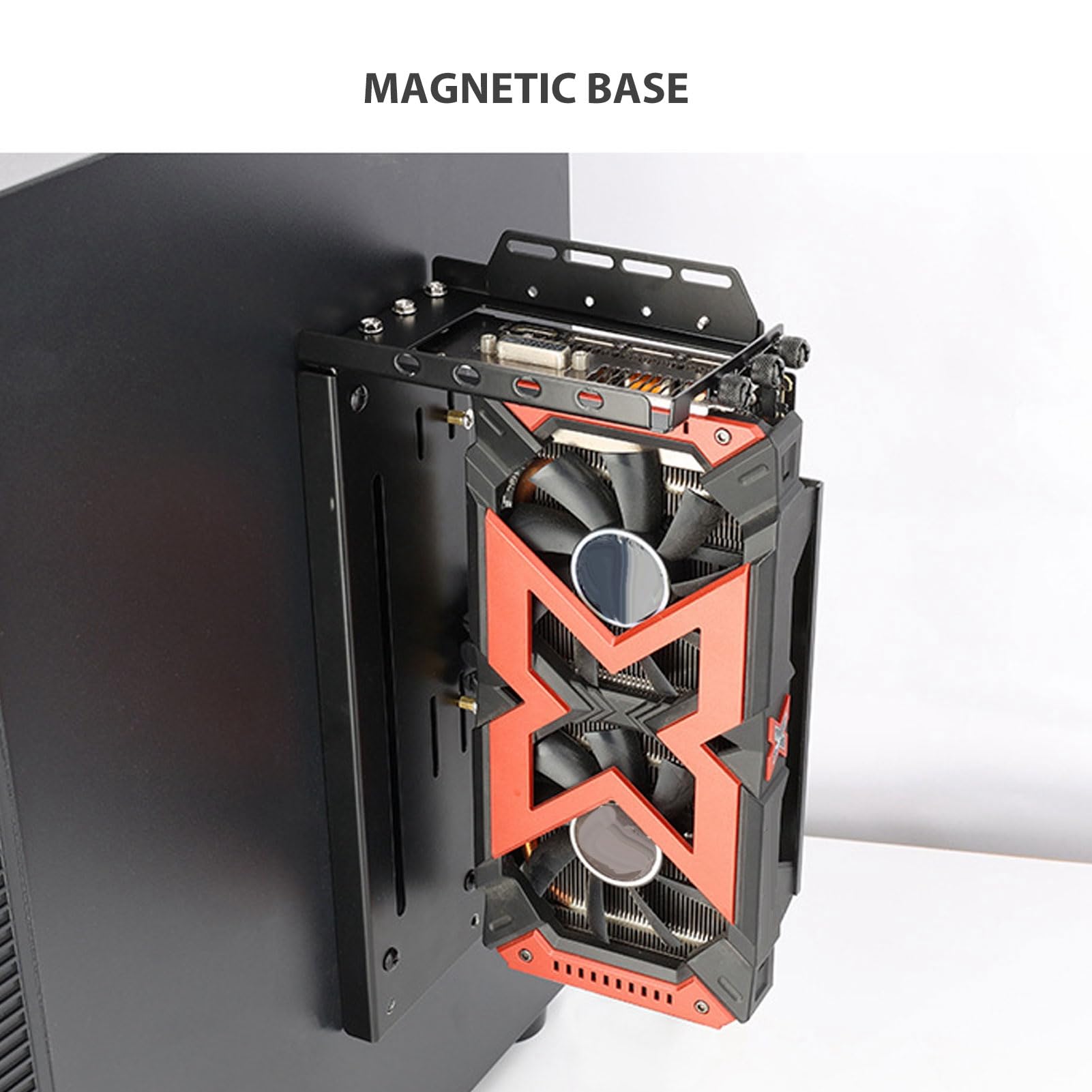 Staffa GPU Regolabile, Supporto GPU Verticale, Staffa Supporto GPU Verticale Supporto Staffa Supporto VGA Scheda Grafica PCI E 3.0 X16 per Custodia PC ATX (26 x 8,2 x 12,8 cm)