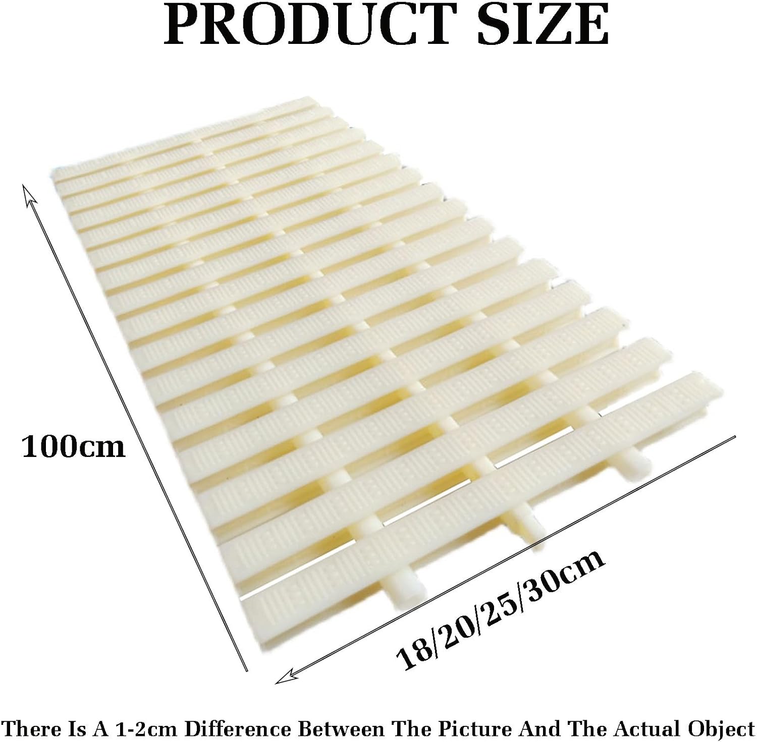 Swimming Pool Drainage Overflow Grate Cover - Splicable ABS Plastic Strips for Efficient Water Drainage (Set of 8, Size: 18x100CM) - Ideal for Pools and Spas