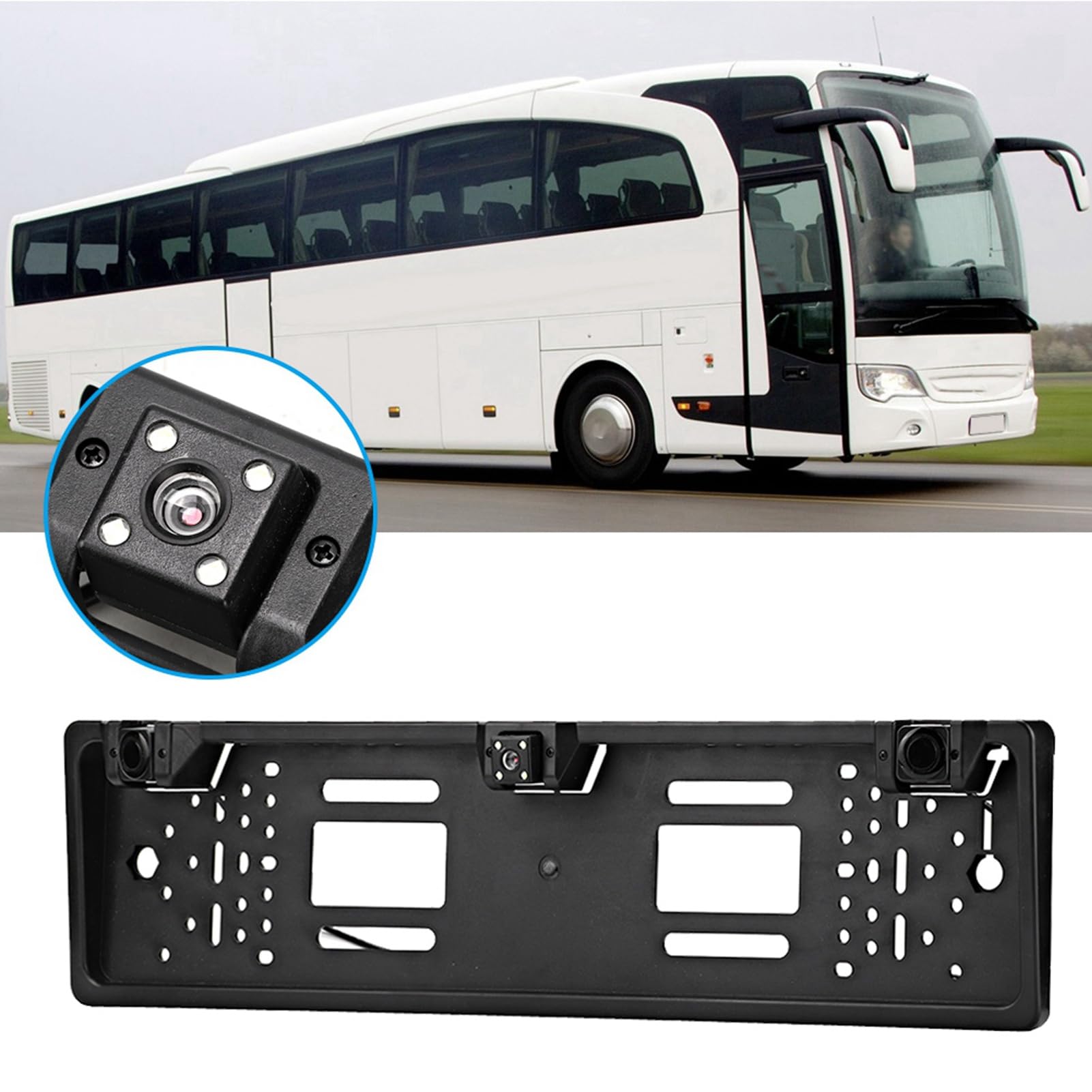 aqxreight 12LED UE TRAPALLE Linia Płyty Krzywka Backup z 2 CZUJĄCYMI SYSTEM REWERSORU do Trick Bus Van Części samochodowe Akcesoria Do POJAZDU
