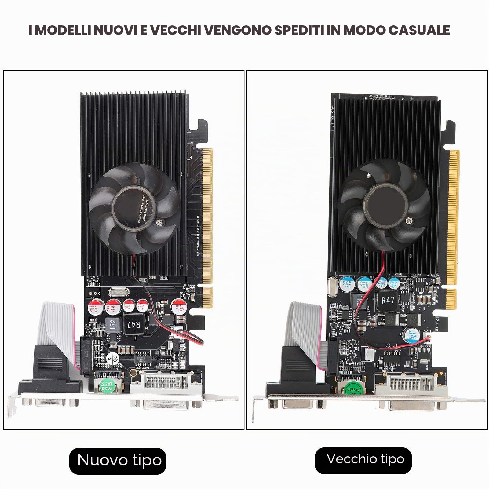 Scheda grafica scheda video da tavolo, scheda grafica PCI Accessori per computer, basso rumore per giochi multimediali