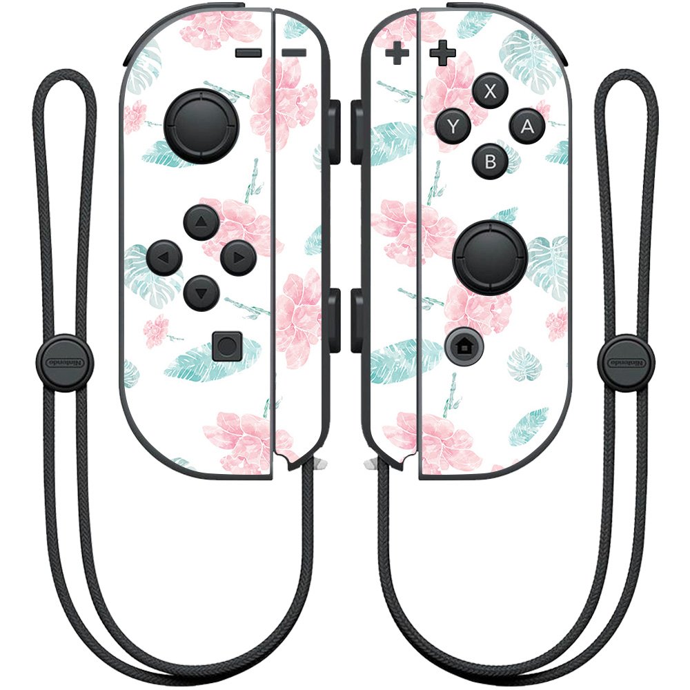 MightySkins Skin Compatible with Nintendo Joy-Con Controller wrap Cover Sticker Skins Paper Flowers