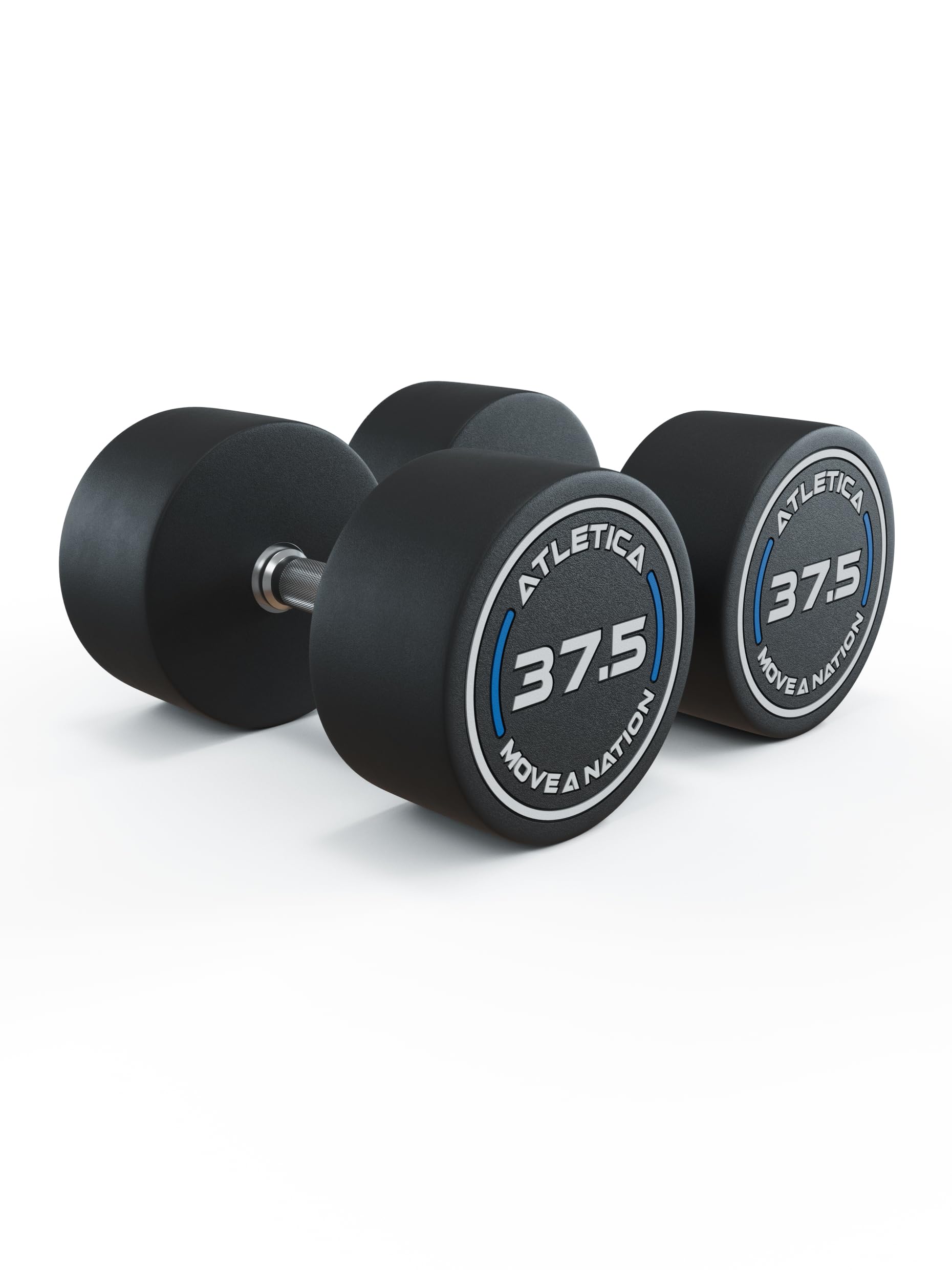 ATLETICA Pesas redondas Pro | par de 2,5 – 60 kg | Máxima calidad y máxima precisión gracias al núcleo de acero mecanizado CNC