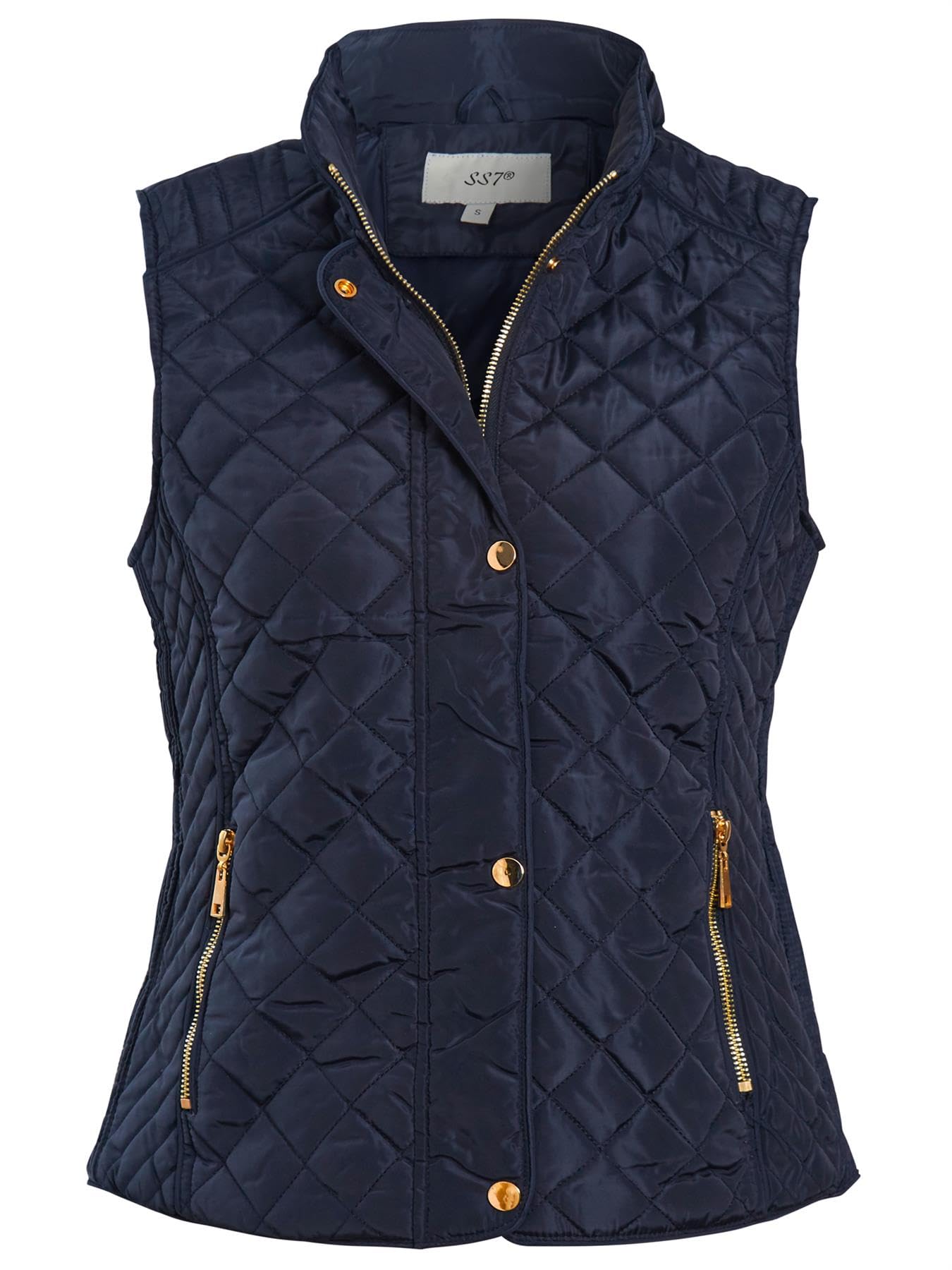 SS7 Womens Gilet Bodywarmer Jacket Quilted Navy