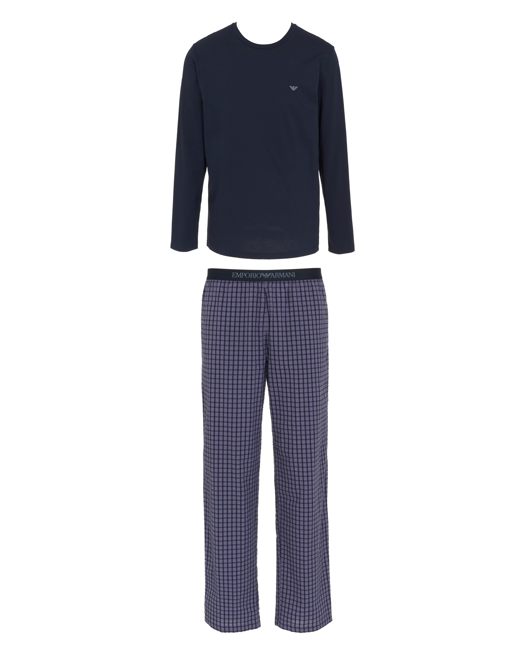 Emporio Armani bas de pyjama homme en maille tissée teinte de luxe - 5