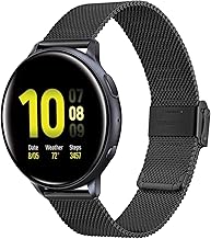 TRUMiRR Kompatibel mit Galaxy Watch7/Watch6/Galaxy Watch6 Classic/Galaxy Watch 5/Galaxy Watch4/Active/Active2 Armband,Mesh Gewebte Edelstahl Uhrenarmband Metall Armband für Samsung Galaxy Watch 7 6 5