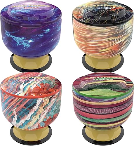 NIKY Paquete de 4 velas perfumadas de regalo, velas portátiles de lata de viaje de 4 onzas, regalos de velas para Navidad, Acción de Gracias, Día de