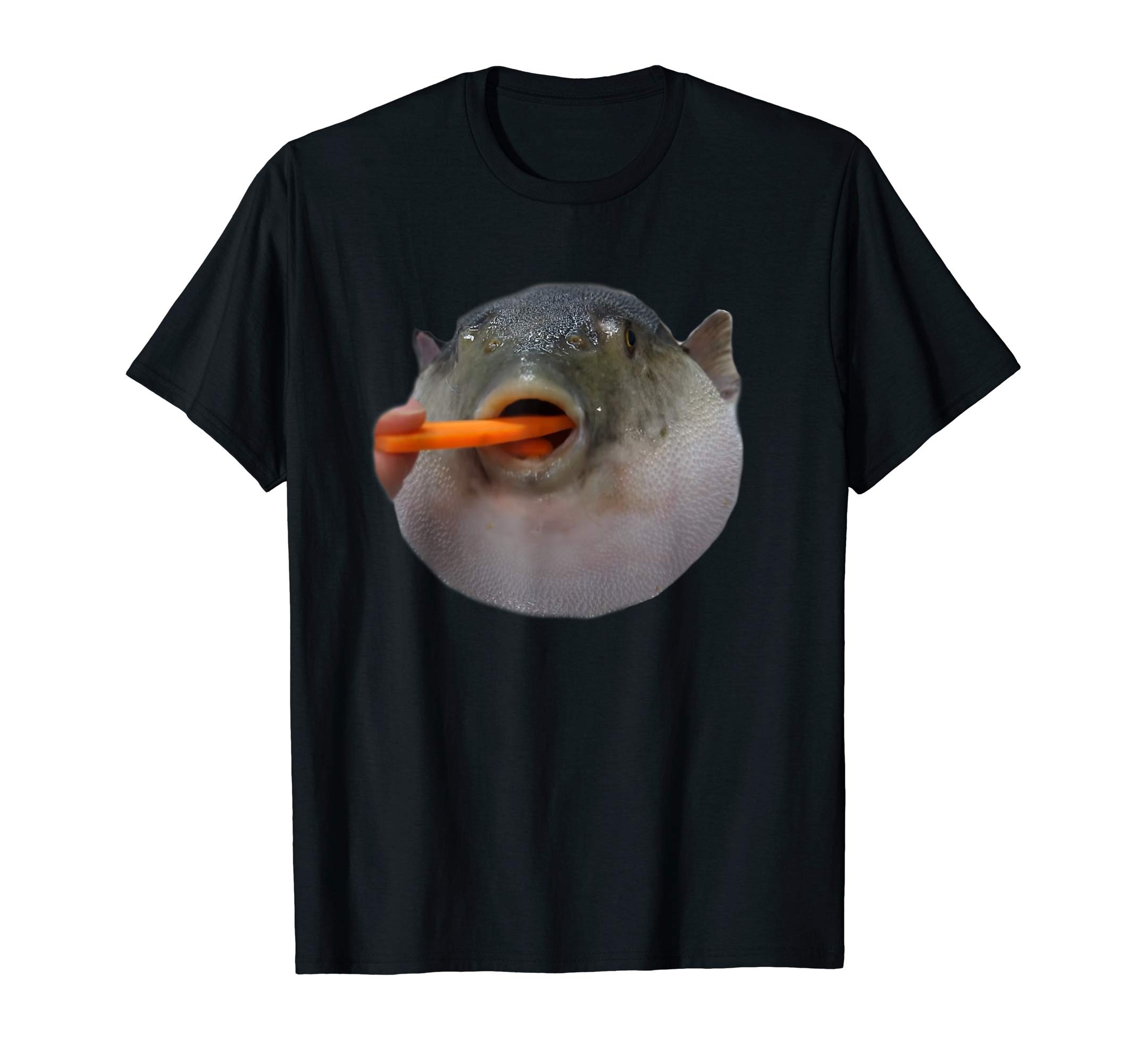 Meme WorldPufferfish Eating a Carrot Meme Funny Blowfish Dank Memes T-Shirt