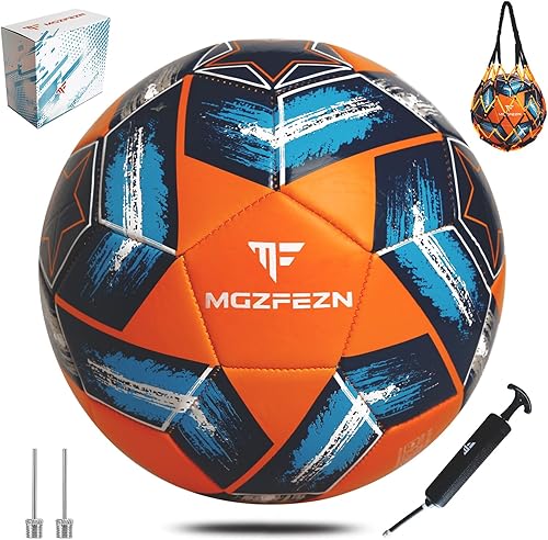 Miniatura 11 de Youth Soccer Ball Size 3/4/5, Kids Outdoor Play Game Training Practice Soccer Ball for Teen Boy Girl Indoor Outdoor with 1 Pump 1 Net Bag and 1 Gift