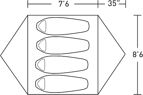 Miniatura 6 de ALPS Mountaineering Tienda Taurus para 4 personas - GrisRojo