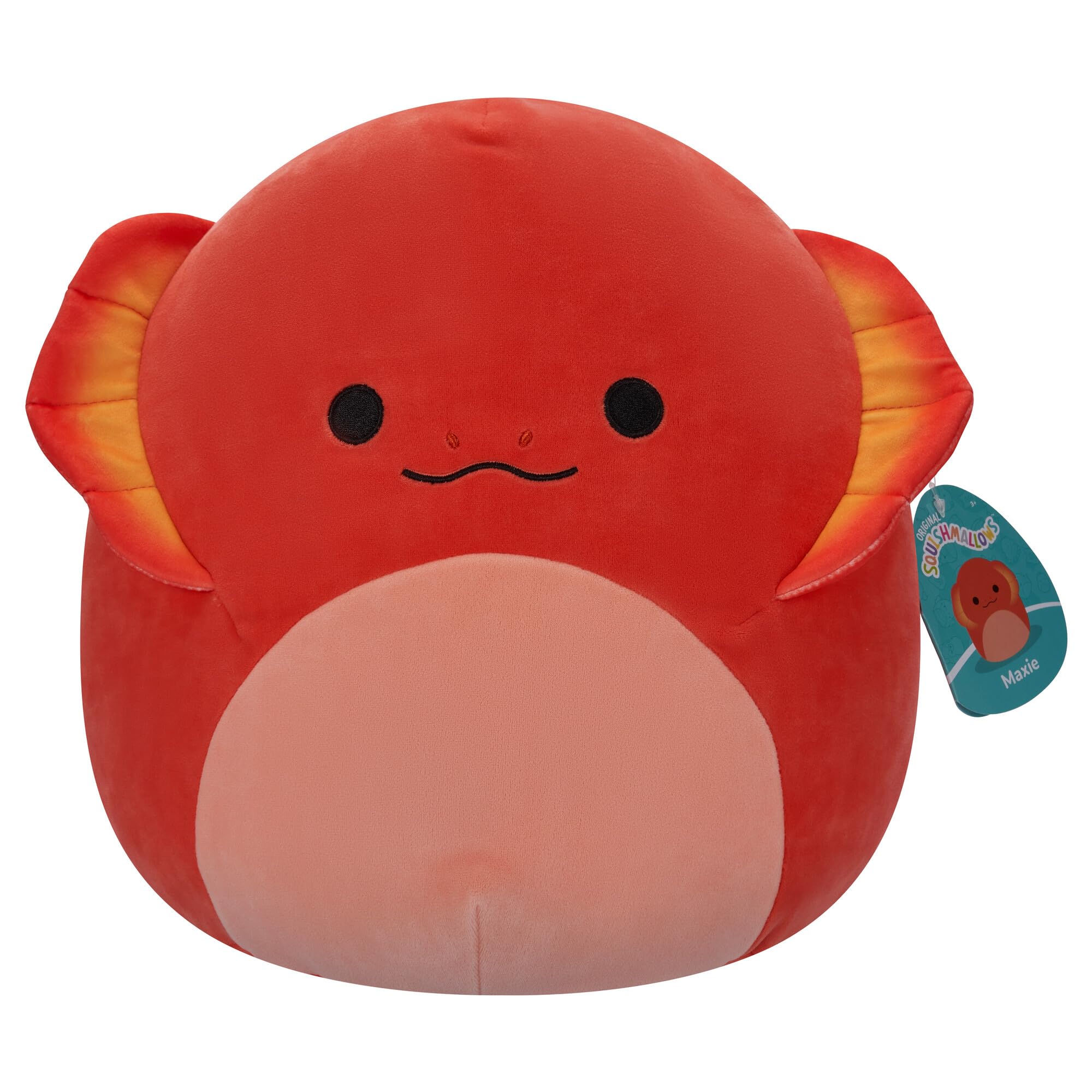 Squishmallows SQCR05415 Collar 12-Inch-Maxie The Red Frilled Lizard, Multicolour