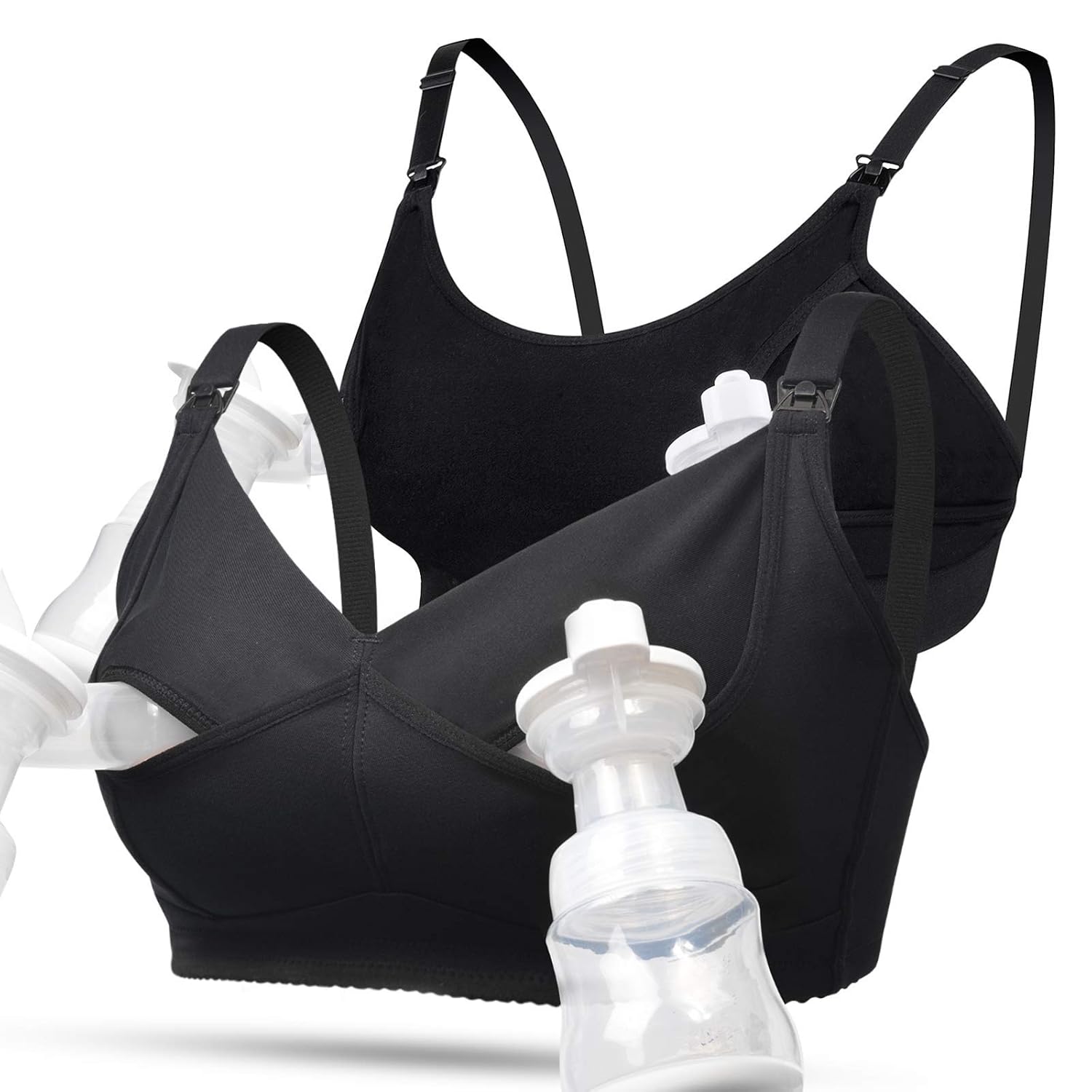 Momcozy Hands Free Pumping Bra 2 Pack Adjustable Breast