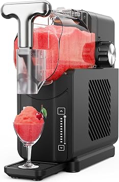 Slushie Machine No Ice Needed All-in-One Slushy Machine for Home, Slushie Maker with Auto-Clean, 5 Preset Programs, Frozen Margaritas, Frappes, Milkshake, and More