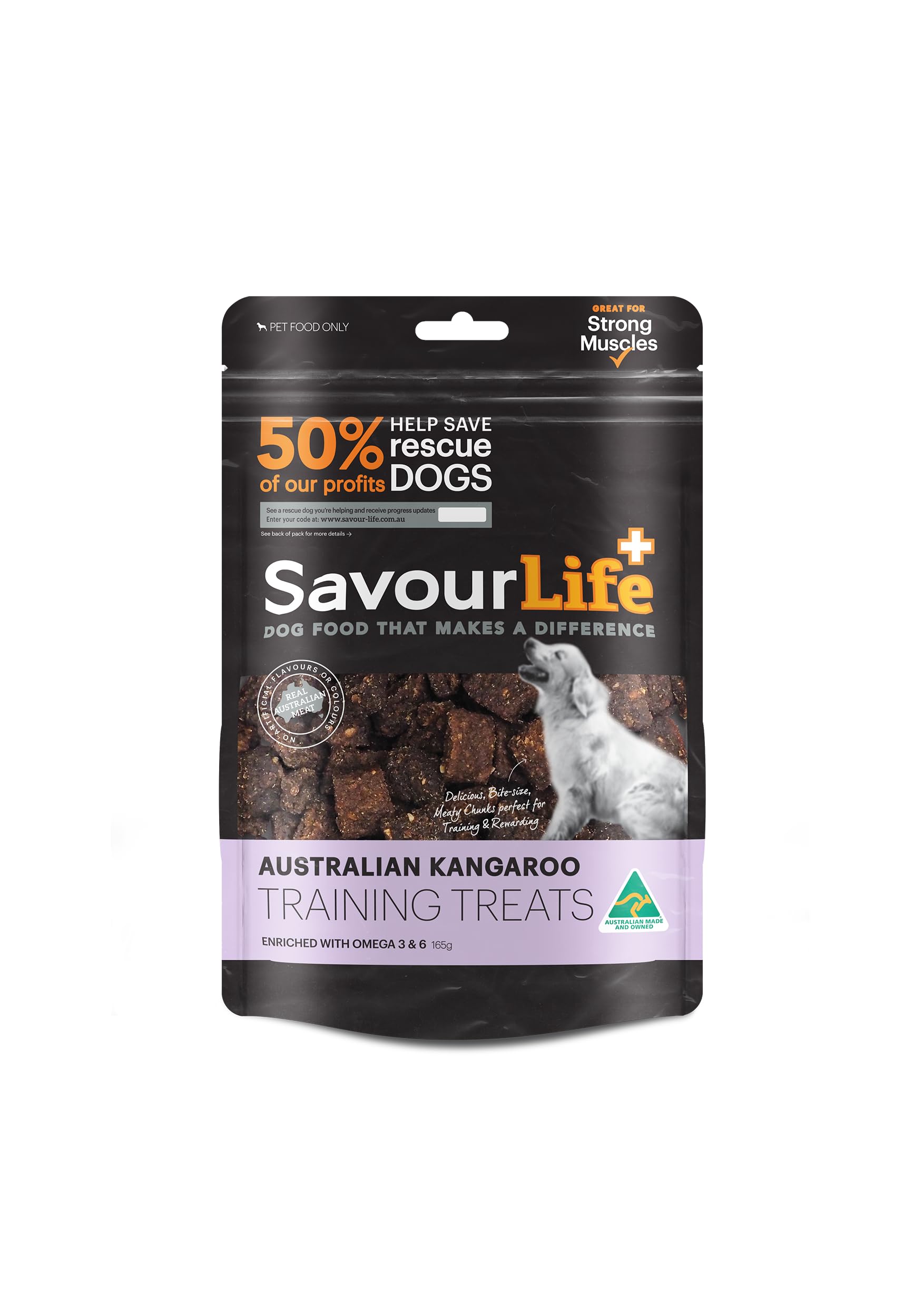 SavourLife Dog Training Treats, Australian Kangaroo - High Protein, 165g - 165 g (Pack of 1)