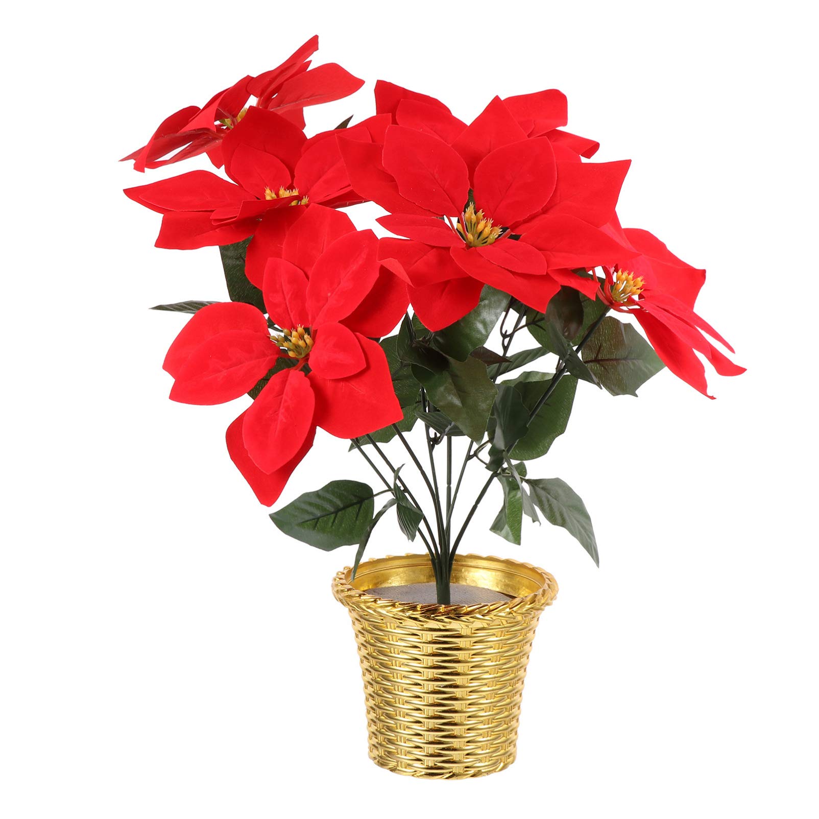 Artificial Poinsettia Potted Plants Decor For You