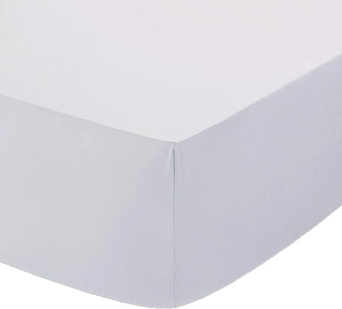 16"(40cm) Extra Deep Fitted Sheet Double Size White 100 Cotton 200