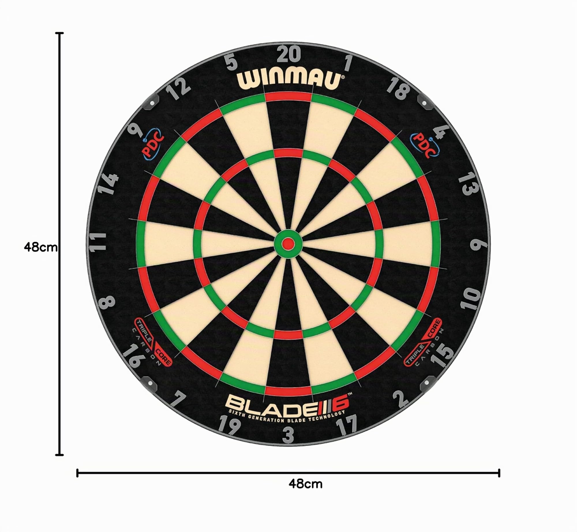 Winmau Blade 6 Triple Core Freccette Professionale Tabellone Approvato Tornei PDC Sisal Africa Orientale
