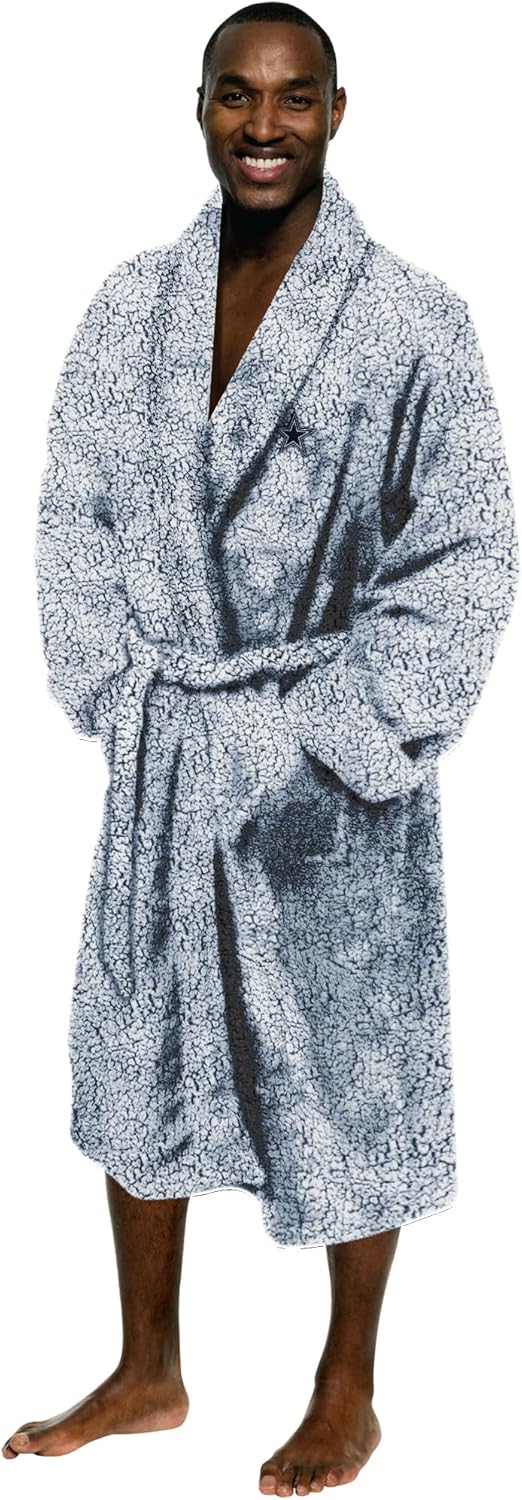 Northwest NFL Men's One Size Fits Most Soft Sherpa Lounge Bathrobe