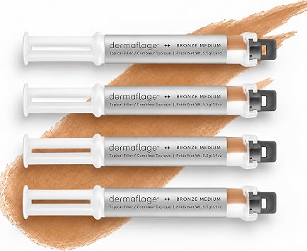 Dermaflage 4 Pack Scar Filler Applicators for Acne Scars - Bronze Medium