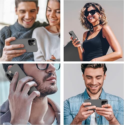 Miniatura 2 de Cordking Funda diseñada para iPhone 13 Pro, funda de silicona ultra delgada, a prueba de golpes, con [forro de microfibra suave antiarañazos], 6.1