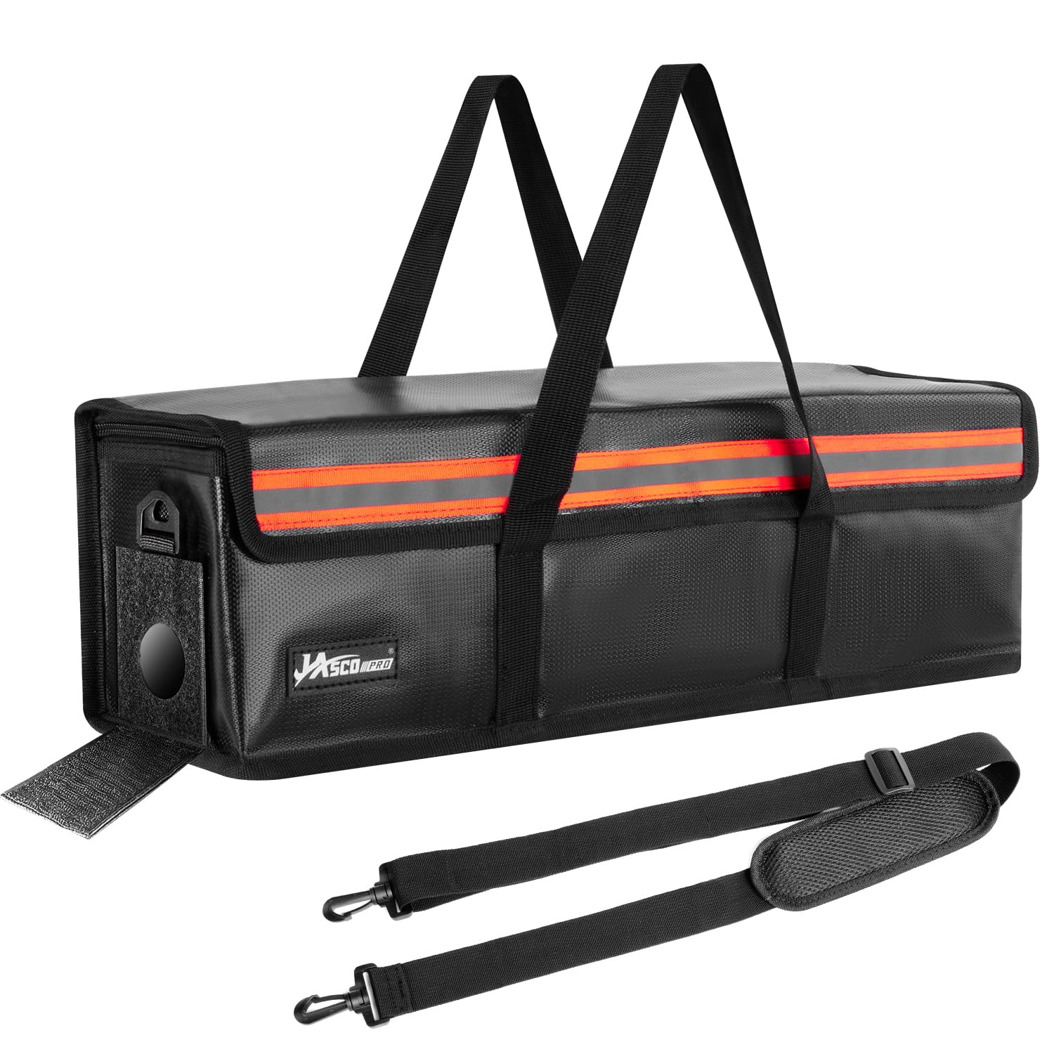 JASCOPRO Lipo Safe Bag Explosion Proof Bag Waterproof for Storage Transport Charging 41 * 13 * 14cm (M), Black