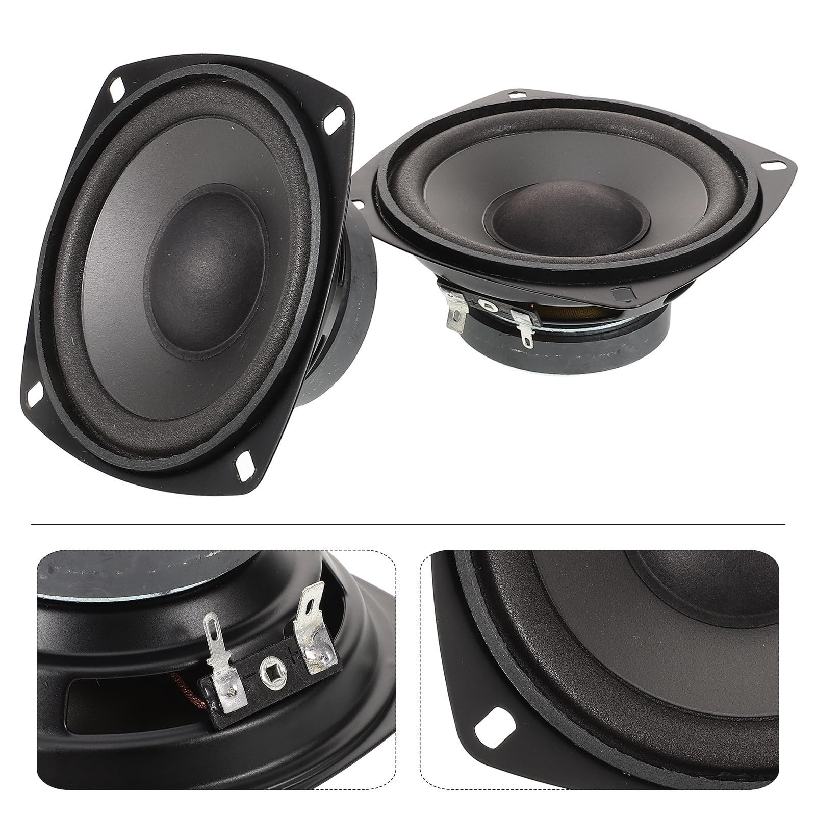 USHOBE Bocina Coaxial para Coche 600w 12v 4 Ohmio, Hierro PP Negro