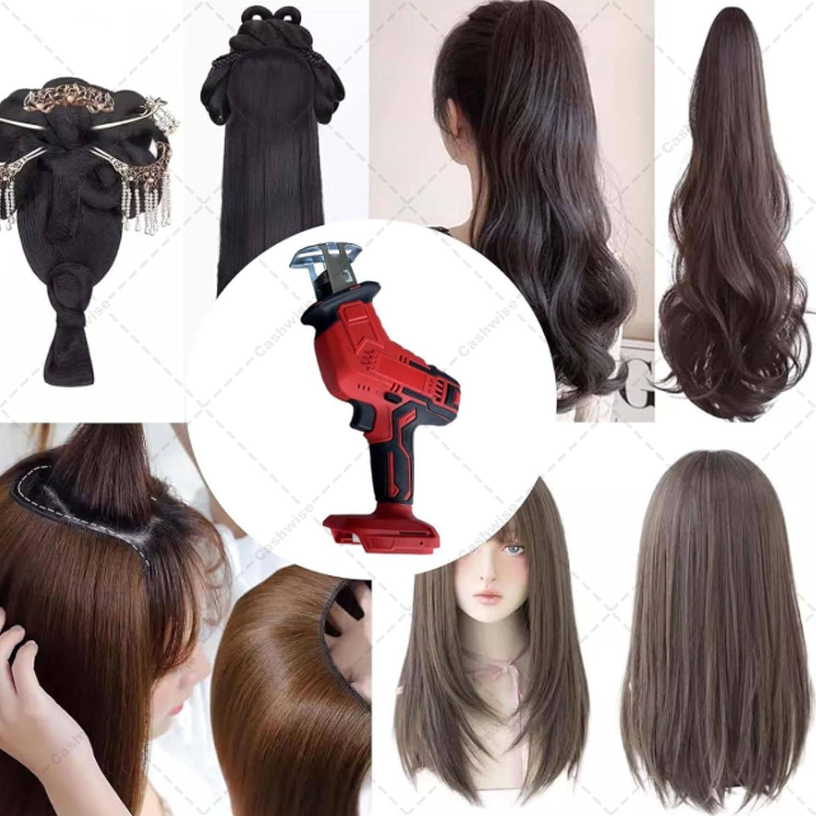Máquina para trenzar 3 Veces más rápida: creador automático de Pelucas de Cuero cabelludo de PU con 2 baterías Recargables para Uso en Salones de Belleza, Herramienta para el Cabello ventilada.
