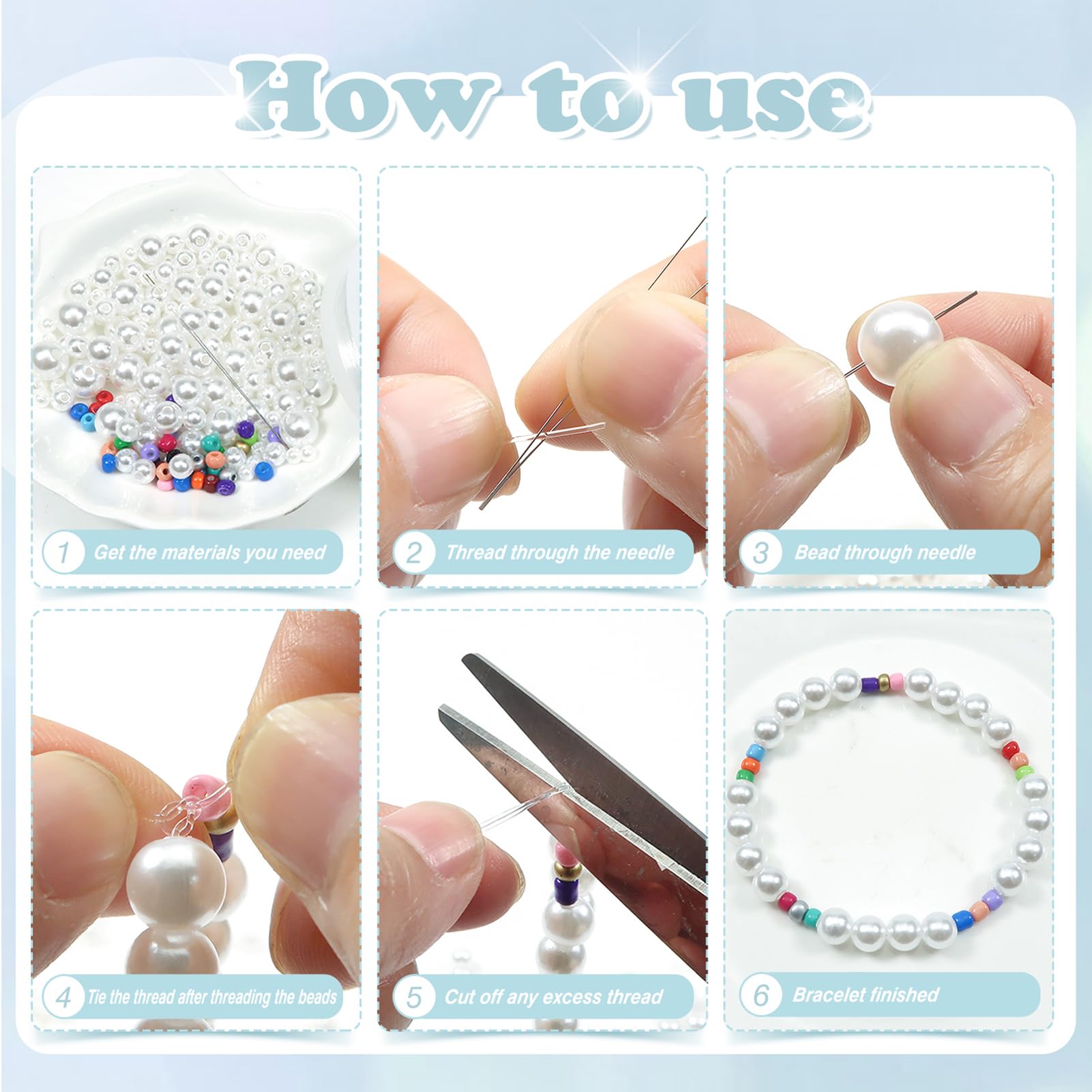 100 Perle Di Vetro Bianche 10mm - Per Bracciali E Collane Fai Da Te | Perline Tonde Per Bigiotteria