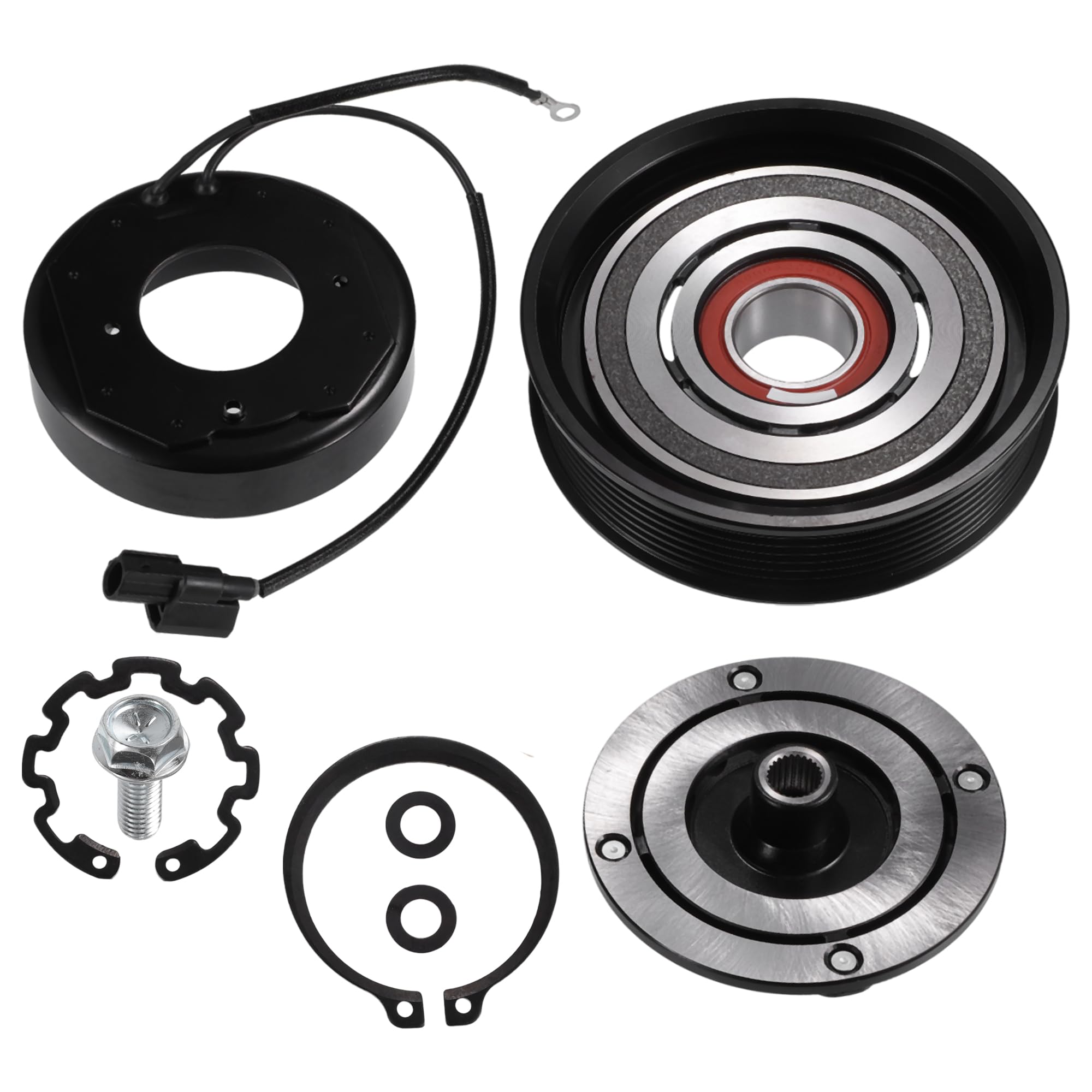 Photo 1 of uxcell 1 Set AC Compressor Clutch A/C Clutch Pulley Coil Set Replace for Honda Accord 2013-2017 2.4L