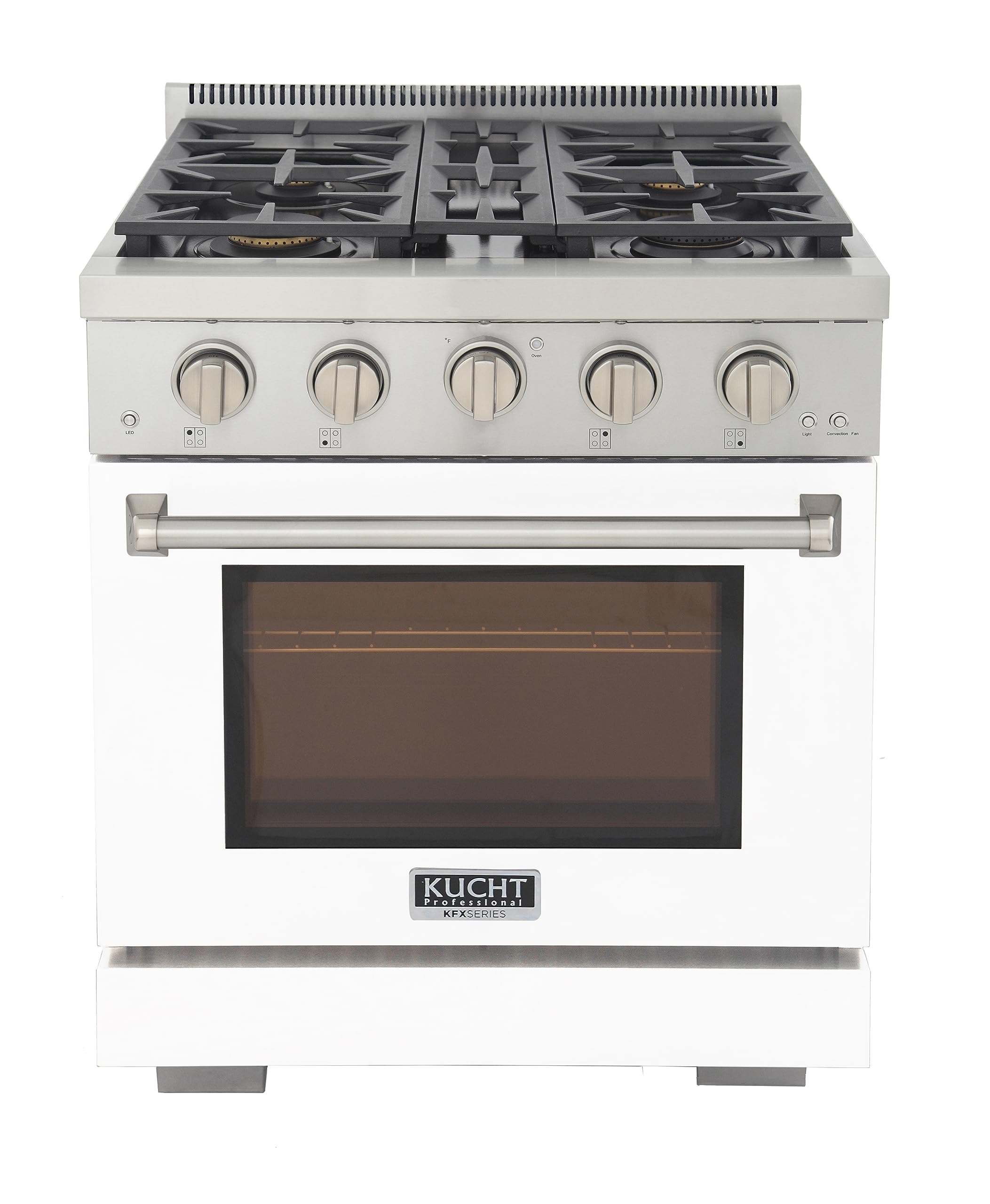 Kucht KFX300-W Gas Range, 30 in, White