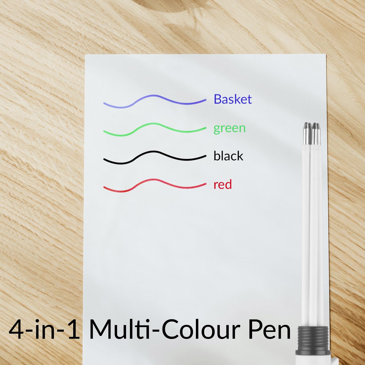 Thyonta 7 Pcs 4-in-1 Ballpoint Pen Candy-colored Retractable Ballpoint Pens Office Supplies Stationery Collections Note-taking Smooth Writing Marking Highlighting - Image 4