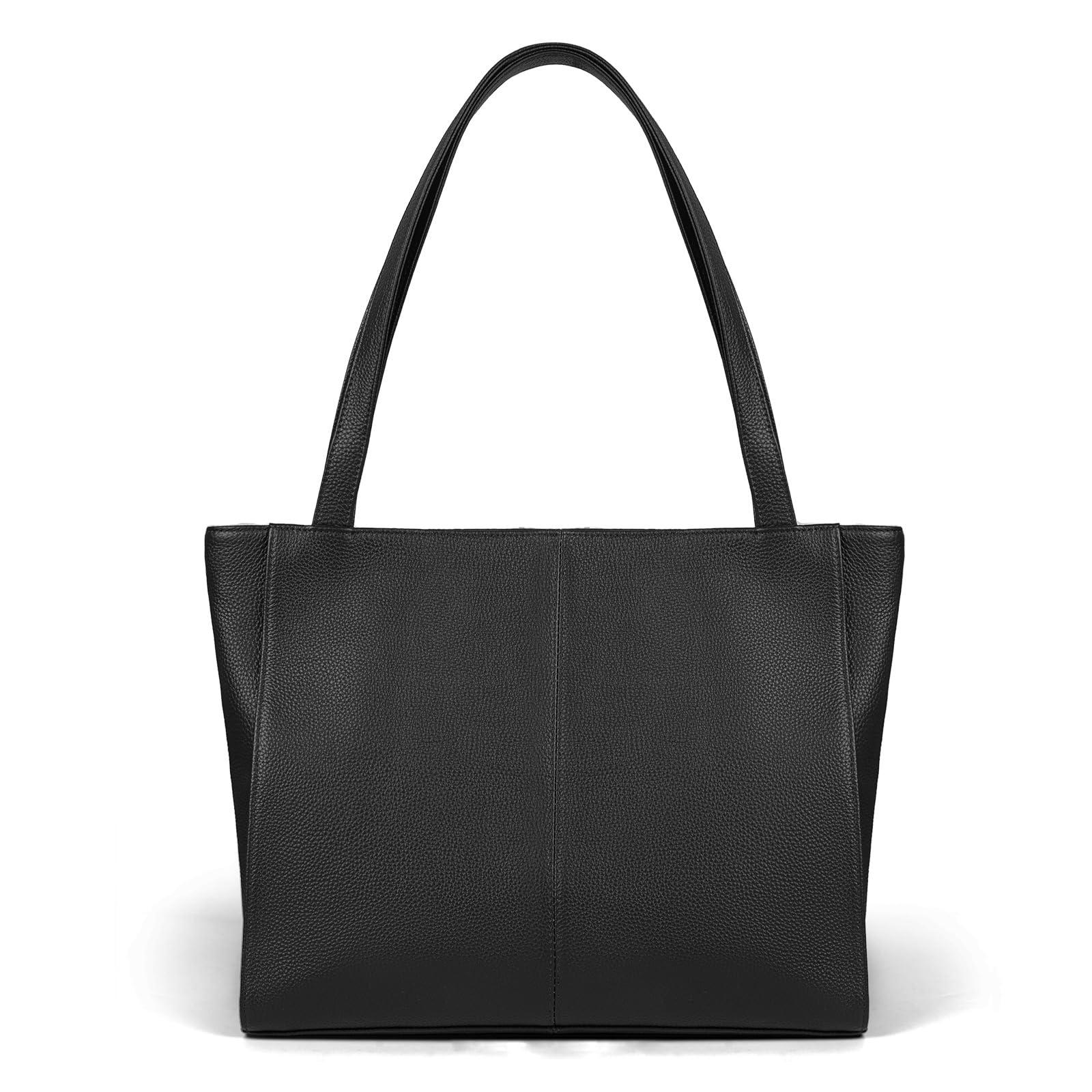 befen Echtleder Handtasche Damen Groß Shopper Tasche mit 14 Zoll Laptopfach, Mode Leder Tote Bag Schule Arbeit Freizeit Henkeltasche mit Reißverschluss