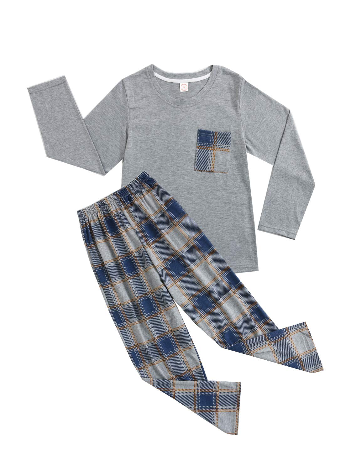 BYX SweetLeisure Big Boys Pajamas Loose Cotton Top Bottom Lounge Teens Sleepwear Size 10 12 14 16