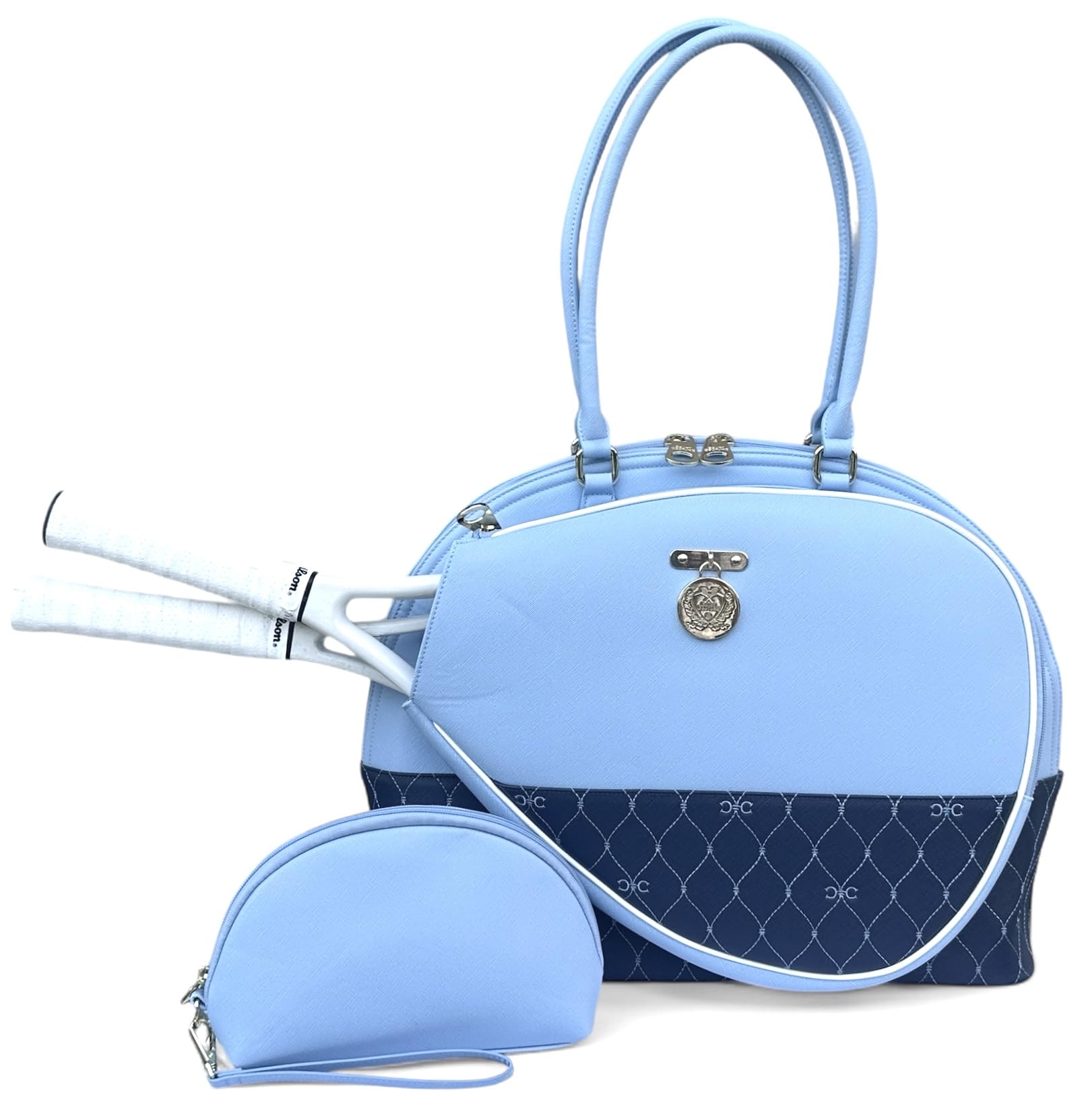 Court Couture Saint Tropez Embroidery French Blue Tennis Bag