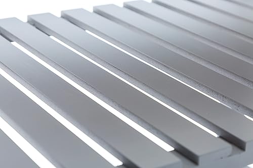 Miniatura 9 de Boraam Holland - Carrito de cocina con tapa de acero inoxidable, 19 x 30,5 x 35,75, gris