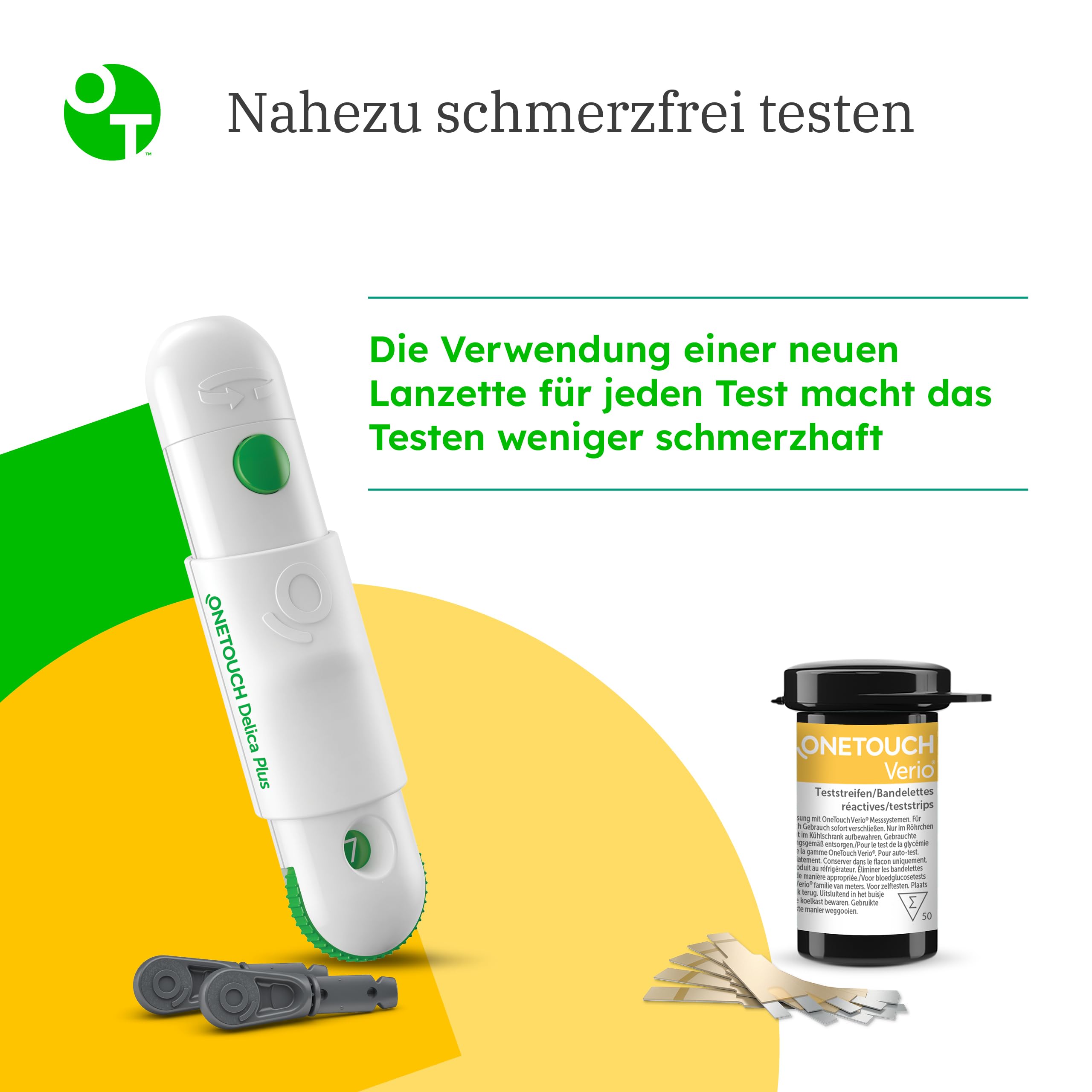 OneTouch Verio® Blutzuckerteststreifen 50 Stück zur Blutzucker-Messung bei Diabetes (Zucker-Krankheit)