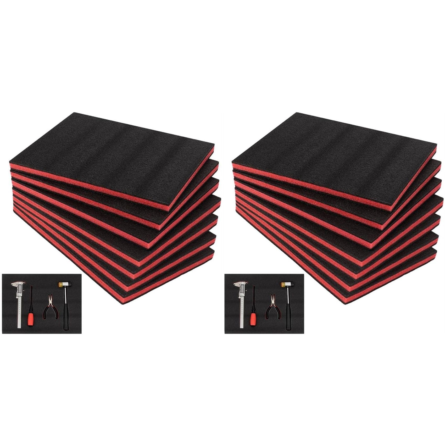 Kueohse 14Pcs Tool Box Foam,15.7x11.8x0.9Inch Tool Inserts for Toolbox Hard Case Drawer Camera Toolbox Tool Shadow Insert