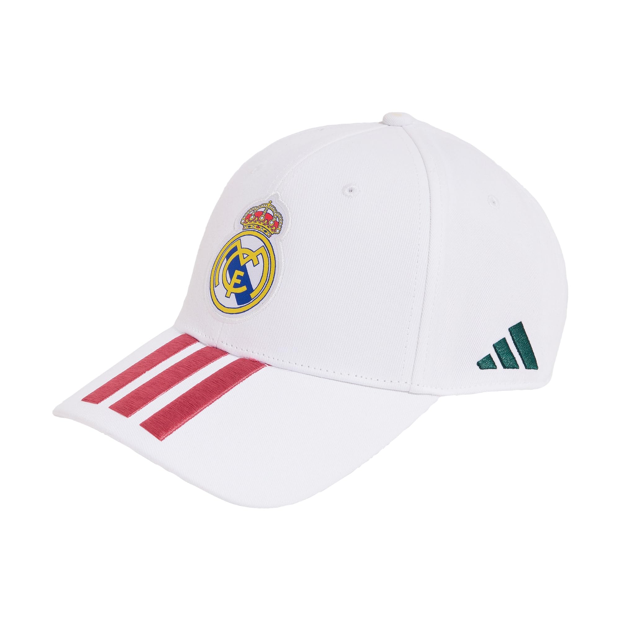 adidas Unisex Real Madrid Hat, White/Wild Pink, XXS-XS